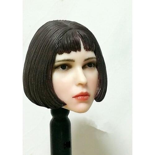 1:6 Scale Natalia Portman Short Hair Head Model Toy For 12" Woman Pale Skin Body