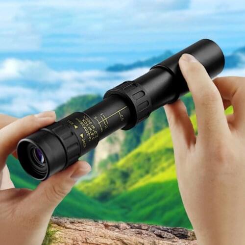 10-300X Monocular Telescope 4K 40mm Super Telephoto Zoom Monocular Telescope 3000M OutdoorNight Vision Telescope