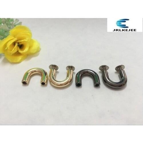 20 PCS/lot) 1 cm inner diameter screw arch bridge on DIY craft leather handbags hardware accessories