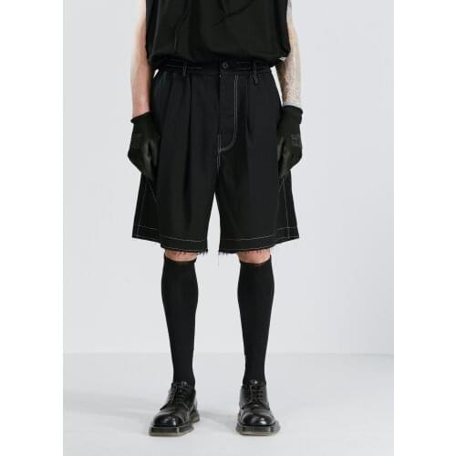 2021 Men Women Hair Stylist Original design Street Original Double pleated open thread Wool Suit Shorts plus size costumes 27-46