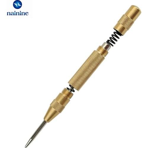 5-inch/130mm Automatic Center Punch Pin Drill Bit Tools Power Spring Loaded Marking Starting Holes Tool B157