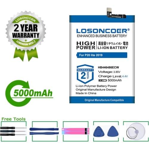 LOSONCOER Battery 4900mAh HB446486ECW For Huawei P20 lite (2019) / P Smart Z STK-LX1 ANE-AL00 TL00 ANE-LX1 LX2 LX3 Battery