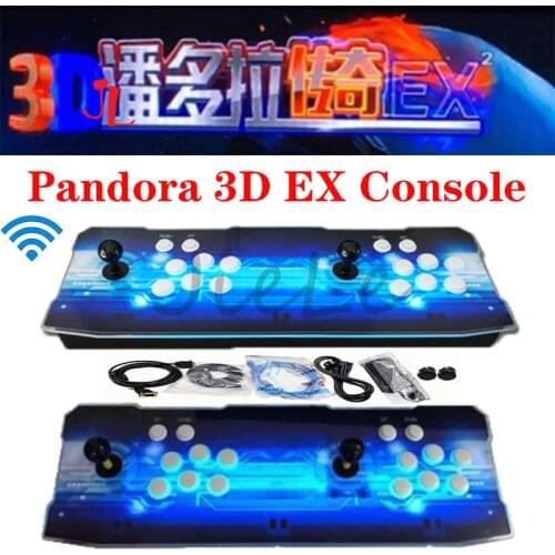 Arcade Console 3D WiFi Pandora Box 3D + 4018 / Saga 3390 / saga 3d 4188 / EX 6800 with 2 Players Zero Delay Joystick 6 Buttons