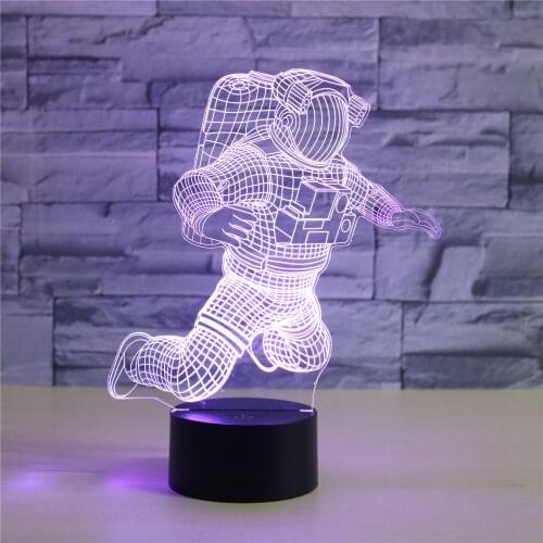 Astronaut colorful 3D light touch visual light decoration gift night light