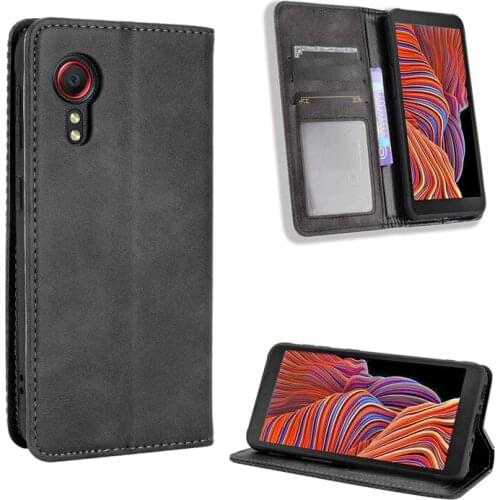 For Samsung Galaxy XCover 5 Case Premium Leather Wallet Leather Flip Case for Samsung Galaxy XCover 5 SM-G525F Case 5.3 inch