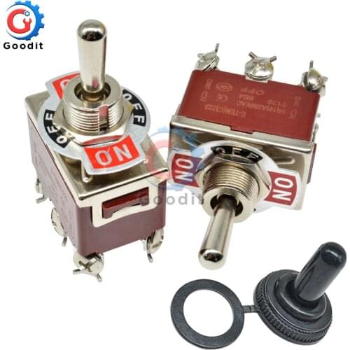 E-TEN(C)223 Miniature Toggle Switch Precision Bilateral Self-Reset Button 250V 16A Mini Toggle Switch Hole Silver Contact Rocker
