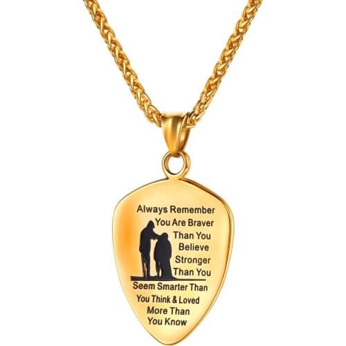 Kpop Shield Pendant Necklace Inspirational Jewelry Stainless Steel Gold Color Christian Jesus Bible Verse Necklace for Men P3708