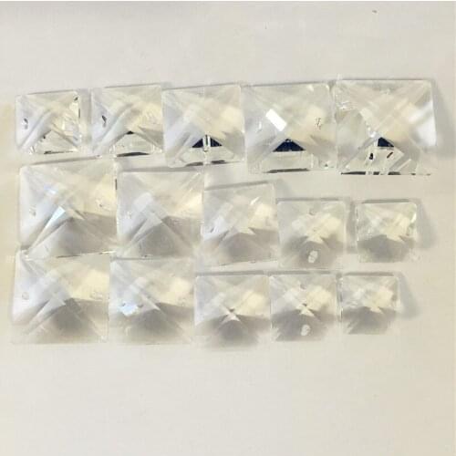 Square Shape 14mm/16mm/18mm/20mm/22mm Two Holes Beads For Home/Hotel Lamp/Curtain/Window Chain Decoration