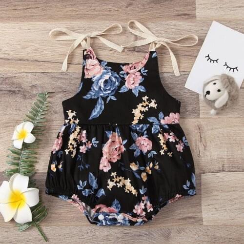Summer Flower Print Cotton Baby Jumpsuit 2021 Kids Baby Romper Baby Clothes Infant Overalls Clothing Baby Outfit