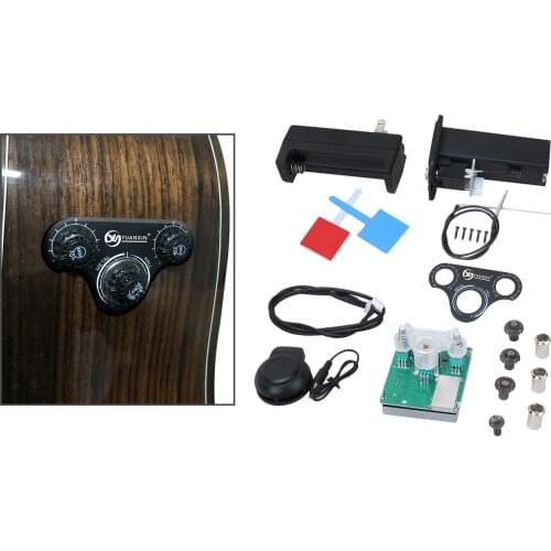 Guitar Plus Vibration Pickup Set for Folk Acoustic Guitar Musical Instruments Replacement Parts