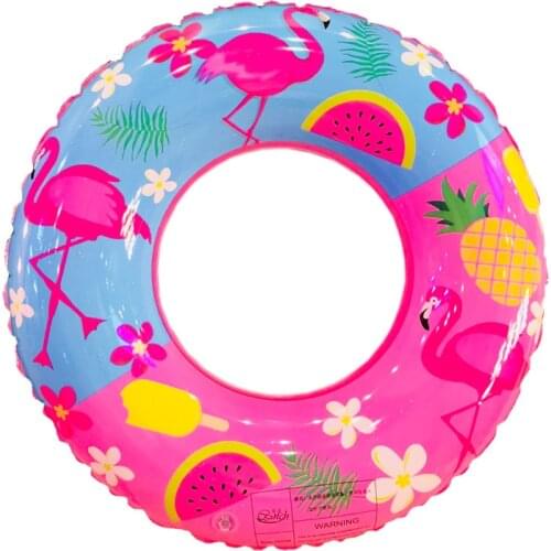 50/60/70/80/90cm Flamingo Print Swimming Ring For Children Adult Inflatable Pool Float Boys Girls Floats Fun Water Summer Toys