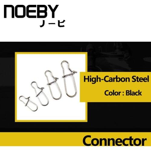 NOEBY 18PCS 12-20mm High-carbon steel Intensive Fishhook Lure Connector Fish Tool Fastlock Fish Lure Tackle