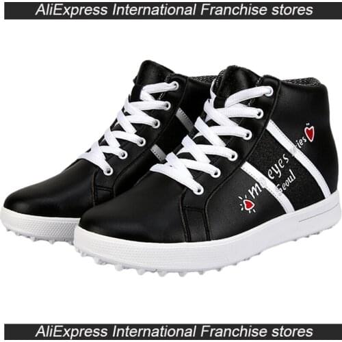 PGM New Professional Women Shoes Brand Tide Lady Shoes Breathable Sports Golf Leisure High To Help Increase Shoes Non-slip Nails