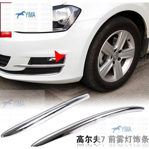 For VW Golf 7 2014 2015 2016 hatchback ABS Front Fog light Lamp Eyebrow Cover Trim