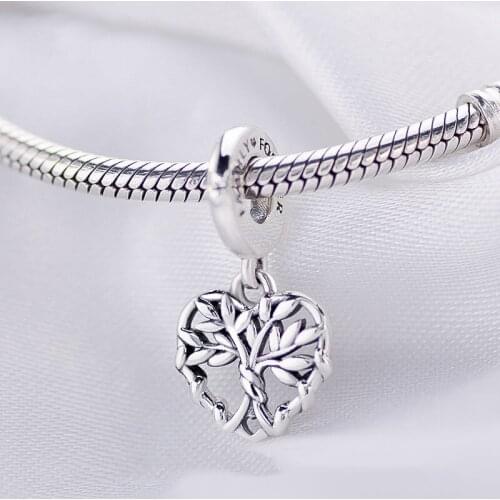 Hot sale 925 sterling silver tree of life Dangle Charm fit original bracelet beads silver jewelry accessories making for women