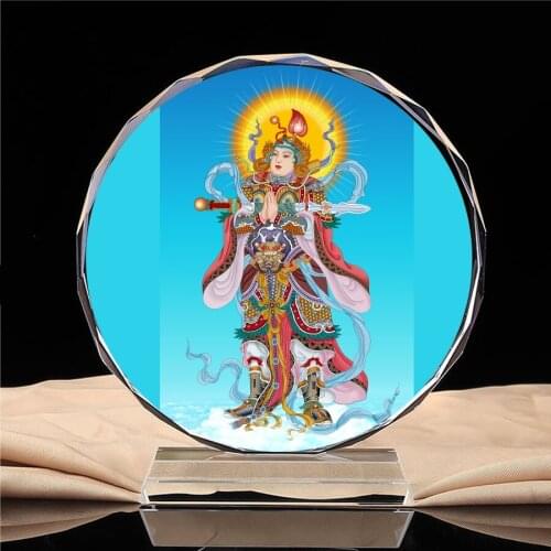 Buddha portraits - pure land, Bodhisattva of Weituo, Dharma protector of Kalan Weituo, crystal ornaments, handicrafts