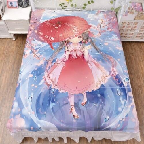 150x200cm Anime TouHou Project sexy girl character Patchouli Knowledge & Flandre Scarlet milk fiber bed sheet & flannel blanket