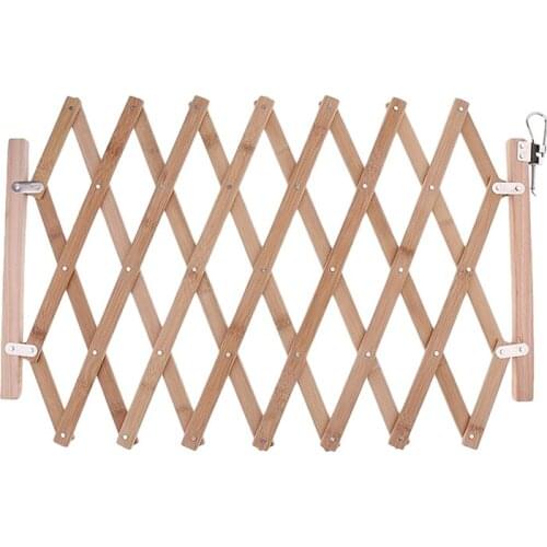 Pet Gate Pet Fence Wooden Fence Retractable Dog Sliding Door Baby Pet Dog Safety Gate Pets Isolated Fence Enclosure Dog Stylish