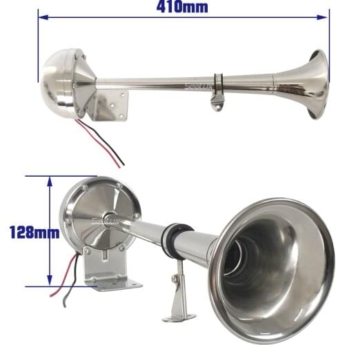 Sealux Marine Single Horn Stainless Steel 304 Single High Tone for Boat Yacht