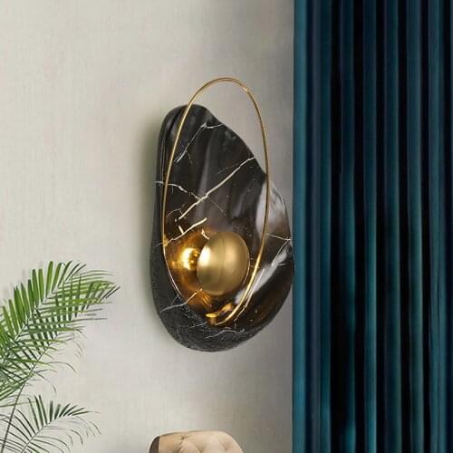 Nordic post-modern light luxury seashell wall light living room designer Hotel model room decoration wall lamp