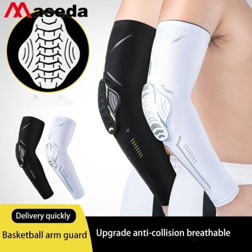 MASEDA A Pair Sports Arm Protector Sleeve Honeycomb Anti-collision Pressure Elbow Joint Basketball Elbow Protector