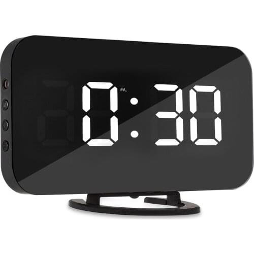 LED Digital Alarm Table Clock Brightness Adjustable For Home Office Hotel Light Sensor USB Modern Digital Clock