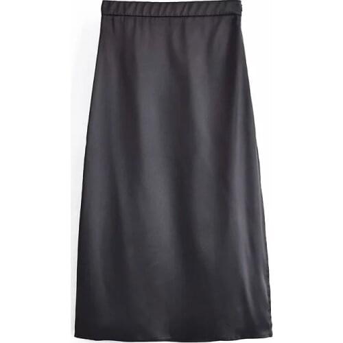 Za New Spring Vintage Skirt Women High Waist Package Hip Pencil skirt Side Split Skirts