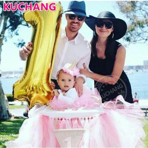 1pcs 40inch Rose Gold Number 1 Foil Helium Balloons Boy Girl Baby Shower 1st Birthday Party Digit Globos Decor Supplies Kids Toy