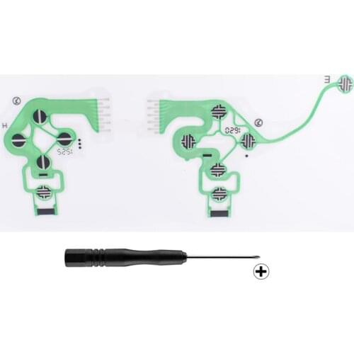 2sets JDM-030 PS4 Controller Conductive Film Ribbon Flex Cable+Screwdriver for DUALSHOCK 4 1200 series PS4 Console
