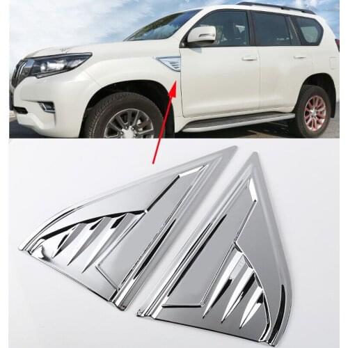 2PCS ABS Chrome Side Vents Car Body Sticker Emblem For Toyota Land Cruiser Prado FJ 150 2010 2014 2016 2017 2018 Accessories