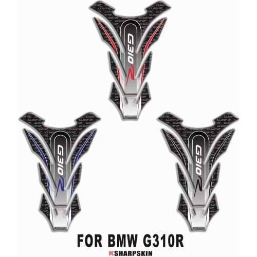 3D Edge Gel Personality Popular Motorcycle Waterproof Fishbone Gas Fuel Oil Tank Protection Decal Sticker For BMW G310R g310 r