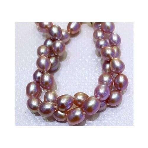 +++817 AAA south seas purple pearl necklace 18inch