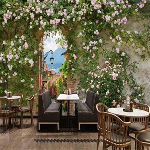 Beibehang Custom Photo Wallpaper Mural Wall Sticker 3D 3D Rose Rose Background Wall papel de parede