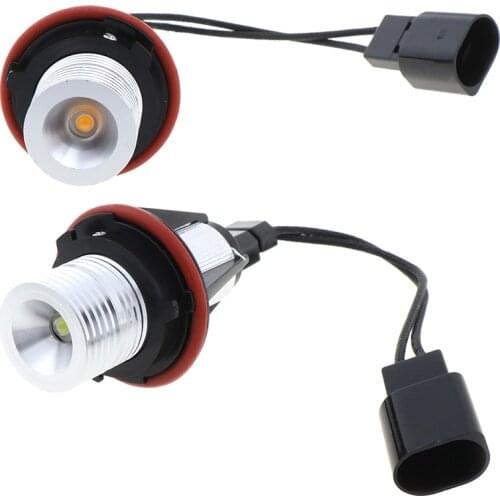 White Yellow 12V LED Angel Eyes for E39-5W LED Side Marker Light Bulb Canbus