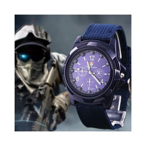 New Famous Brand Montre outdoor Men Military watch Army Soldier Canvas Strap Casual Quartz watch Mens watches relogio masculino