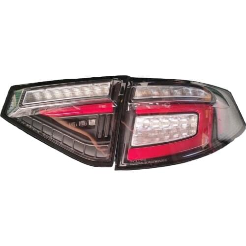 Black Housing Red Bar Dynamic Signal LED Tail Light For Subaru Impreza 08-13