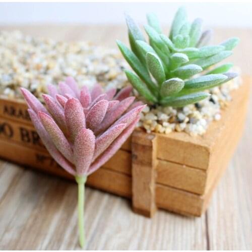 1pc Multicolor Artificial Flowers Ornaments Wedding Home Garden Decoration Home Decor Lithops Artificial Succulents Plants