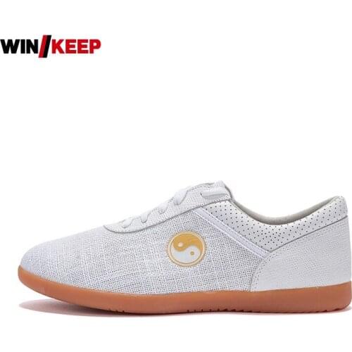 Unisex Tai Chi Shoes Cotton Linen Canvas Kung Fu Flats Shoes Spring Summer New Breathable Outdoor Wing Chun Training Sneakers