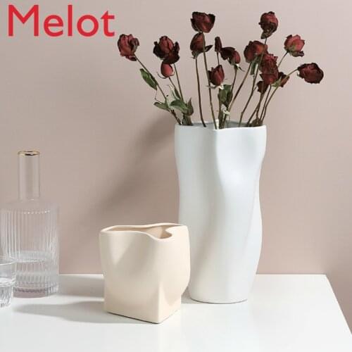 European-Style Simple Ceramic Vase Decoration Modern Creative Living Room Dried Flowers and Flowerpot Decorations