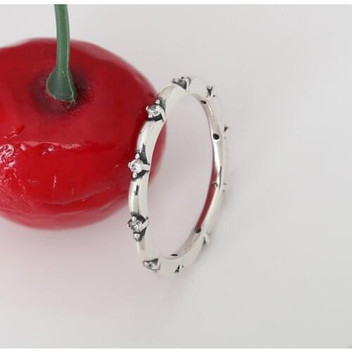 Authentic S925 Flower Petal Band Ring For Women Wedding Party fit Lady Fine Jewelry