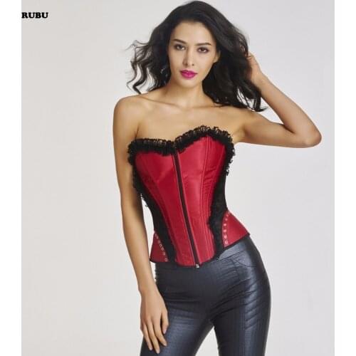 2016 New Arrive hot shaper woman corset black lace bustier tops with straps corselet fashion overbust corset lace