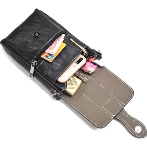 Holster Man Shoulder Belt Phone Leather Case Pouch For Huawei Mate 20 Pro/Mate 20 RS Porsche Design,Honor 10i Magic 2 3D