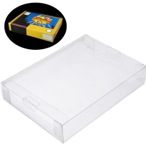 Mayitr 1pc Custom Clear PET Box Pro Protectors Game Case Sleeves Covers For SNES N64 CIB Boxed Games