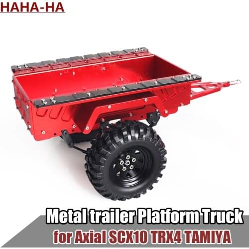 RC Car Metal trailer Platform Truck Trailer for 1/10 RC Cralwer Traxxas TRX4 Axial SCX10 TAMIYA CC01 D90 TF2 KM2