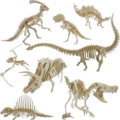 High Simulation Assembling Dinosaur Model Toy Plastic Animal Model Lifelike Dinosaur Skeleton Educational Toys for Children