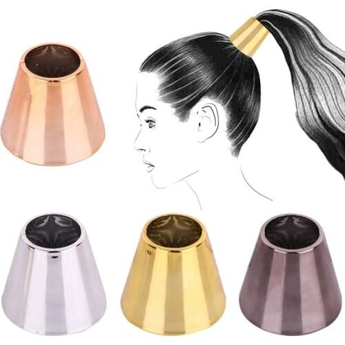 Fashion Mirror Cone Horn Horsetail Buckle Claw For Girls Hair Clips Hair Rope Girls Magic Bun Ponytail Wild Accessory