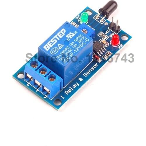 1PCS Flame Sensor Module 12V Relay Module In Flame Fire Detection Fire Alarm
