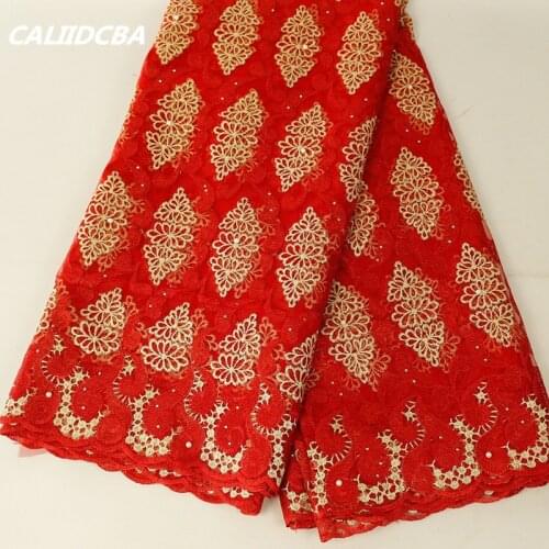 DIY New Mesh Lace Fabric Embroidery Lace African Fabrics 5Yards Fabrics For Wedding Dress French Lace Fabric Women
