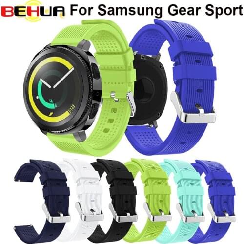 20mm Sport Silicone Watch Straps band Gear Sports Strap Band Bracelet For Samsung Gear S2/Samsung Gear Sport 6 Color watchband