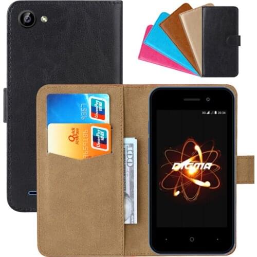 Luxury Wallet Case For Digma LINX Atom 3G PU Leather Retro Flip Cover Magnetic Fashion Cases Strap
